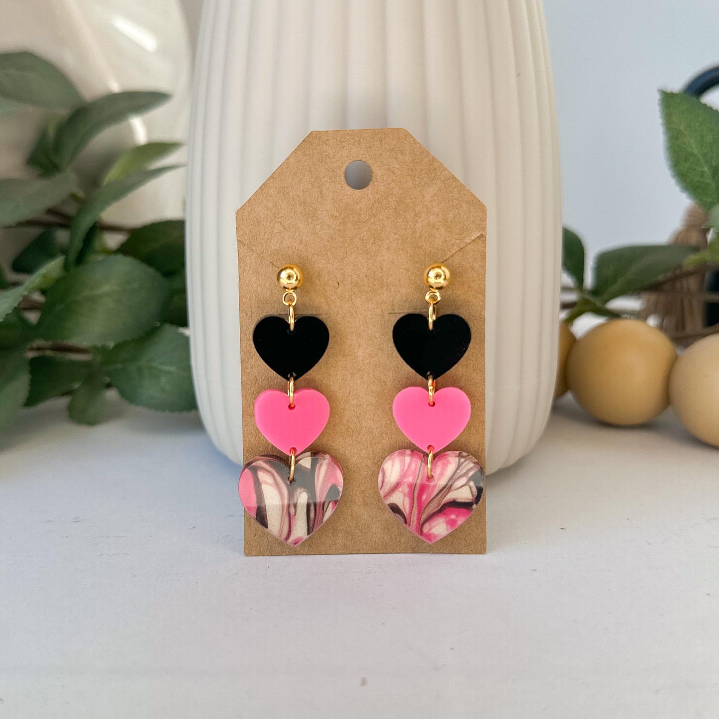 Heart Dangle Earrings