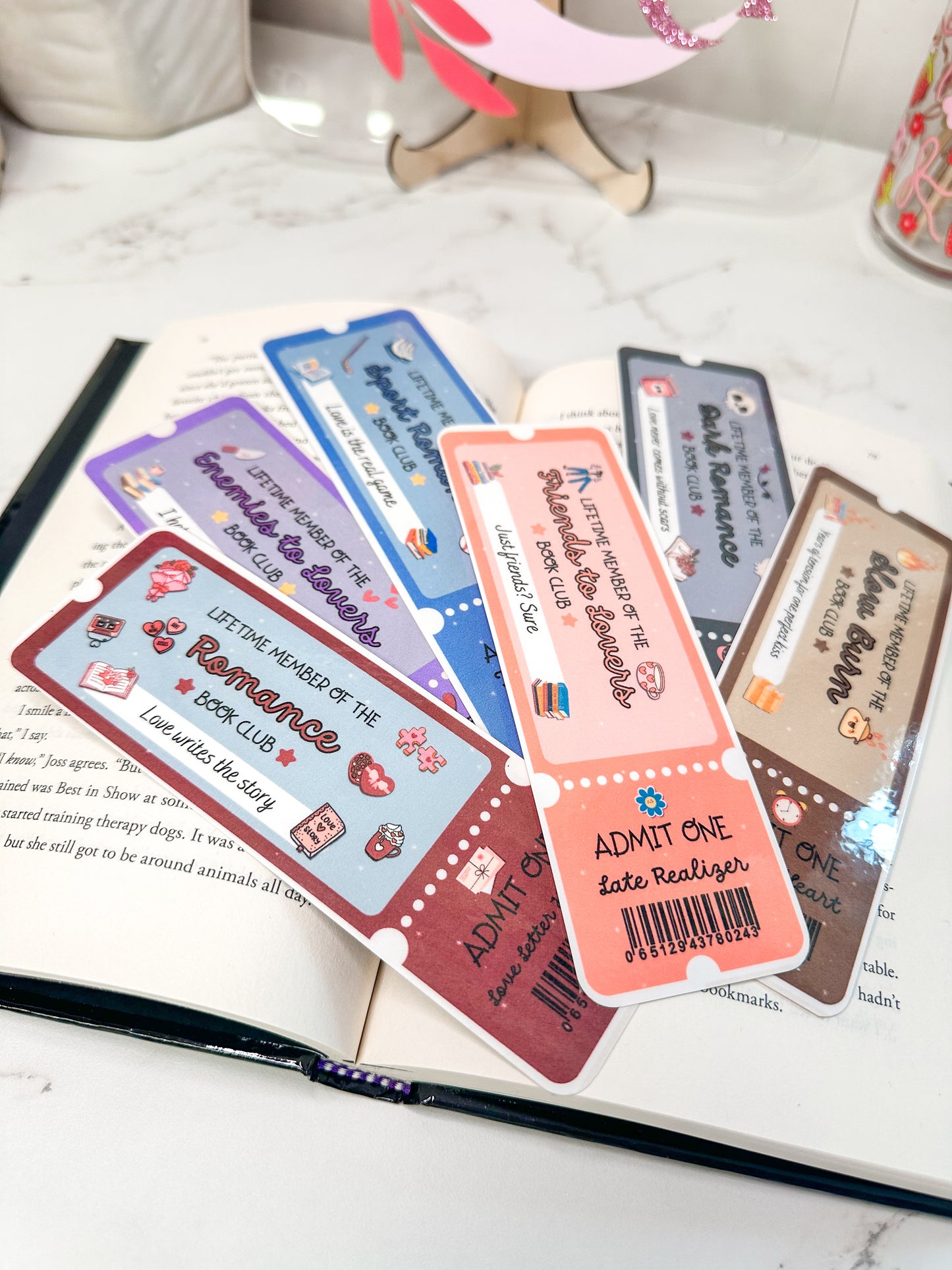 Book Club Ticket Bookmarks