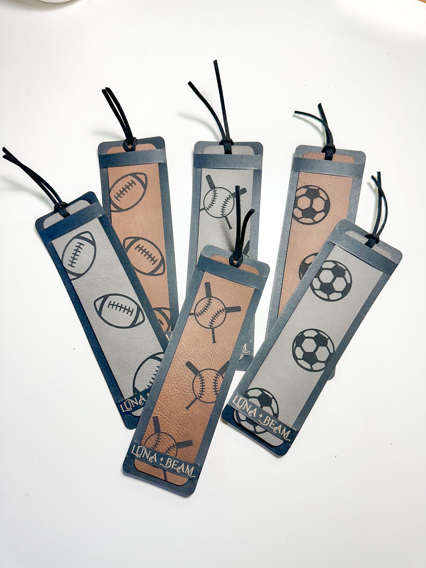 Sports Leatherette Bookmark