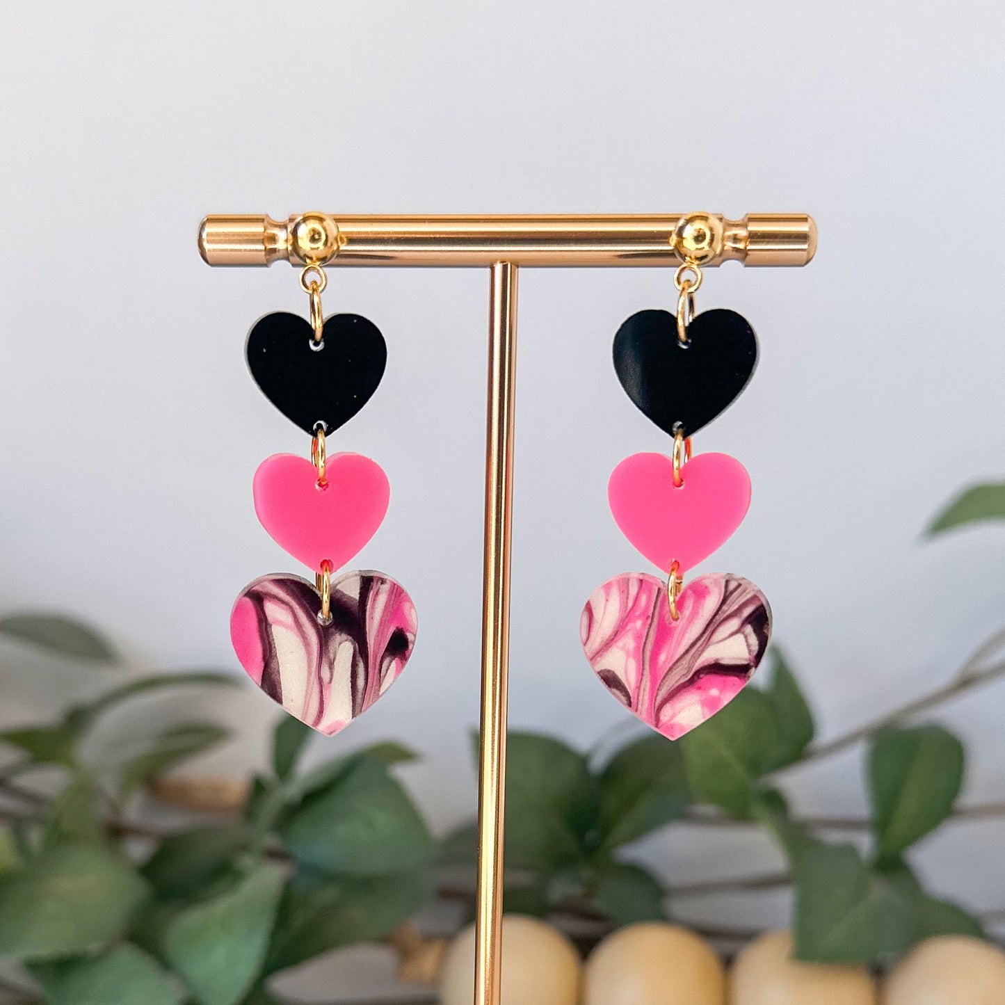 Heart Dangle Earrings