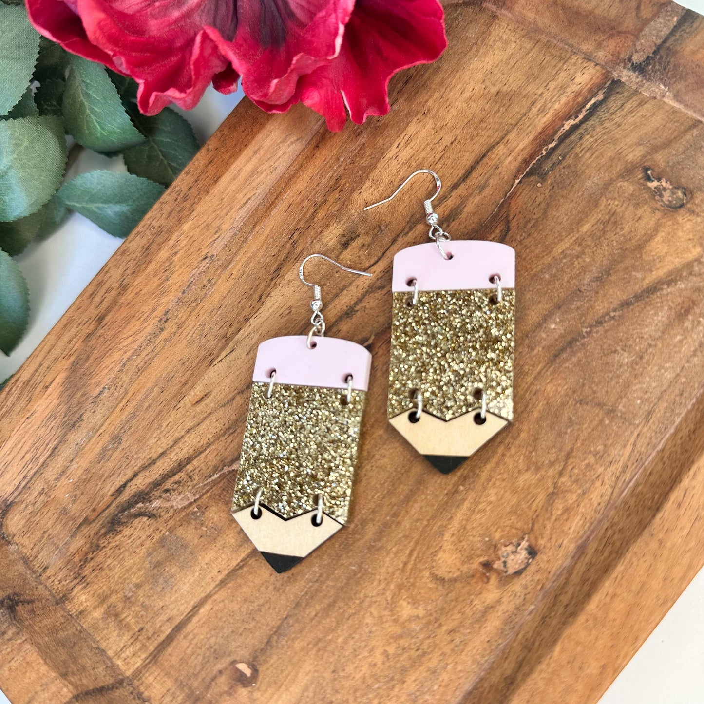 Pencil Dangle Earrings