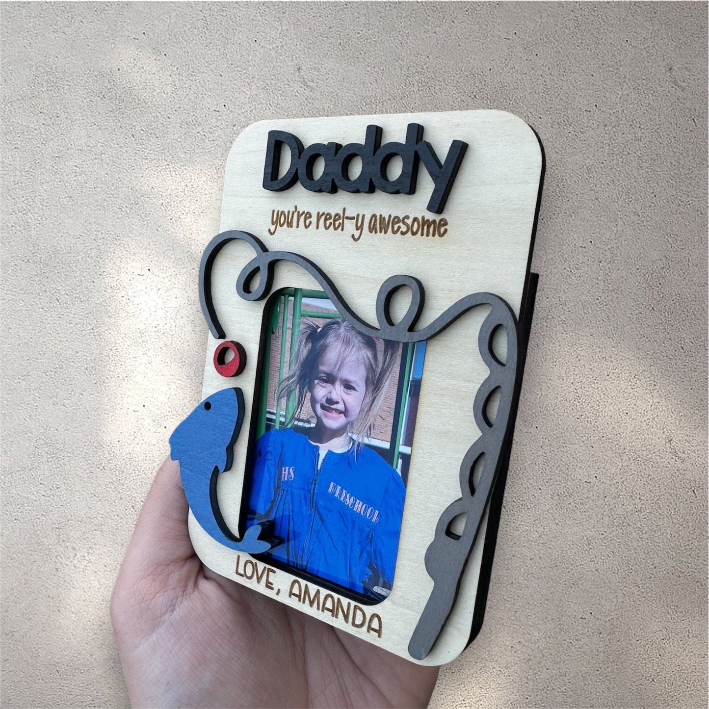 Fishing Photo Frame Magnet Luna Beam Creations