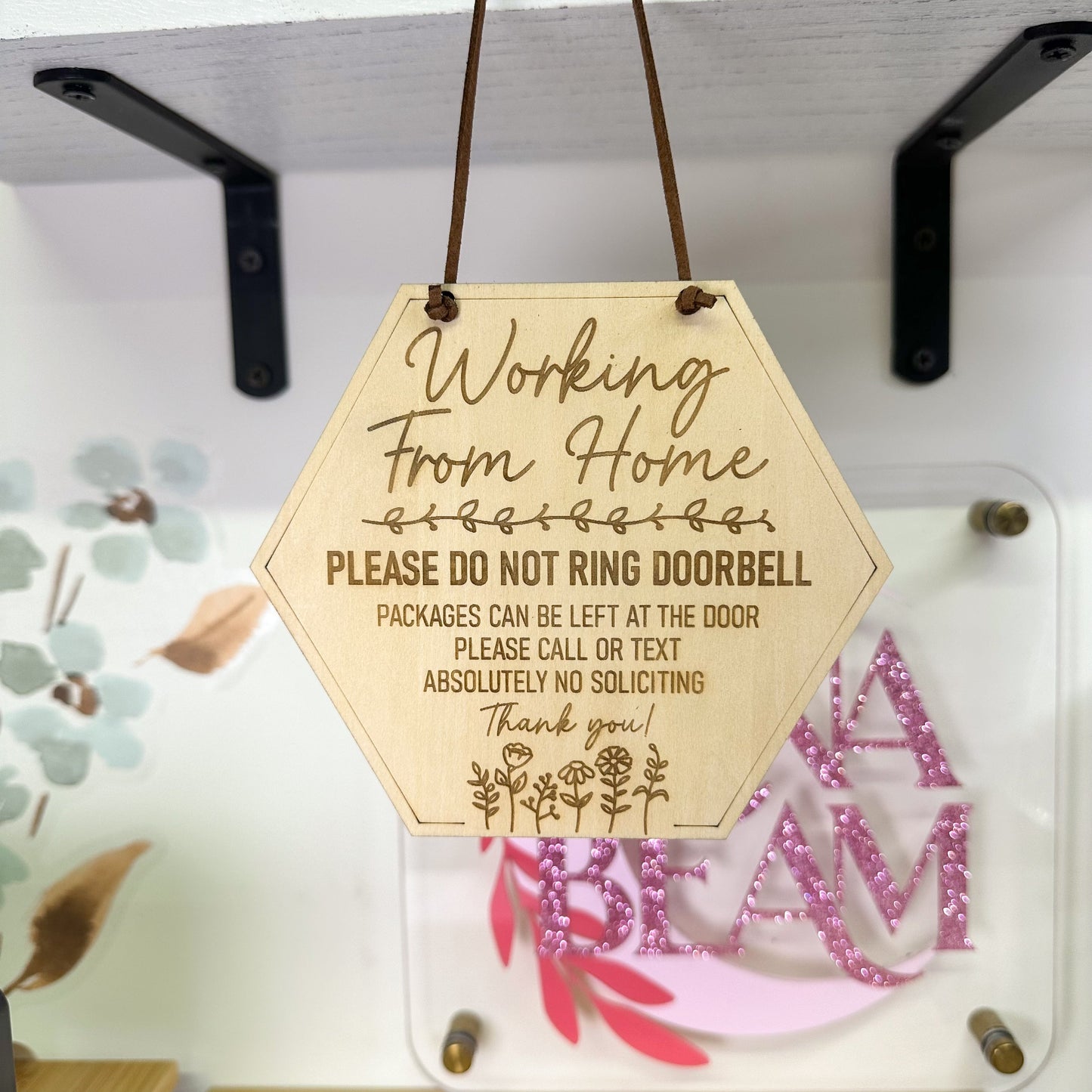 Working From Home Sign Luna Beam Creations
