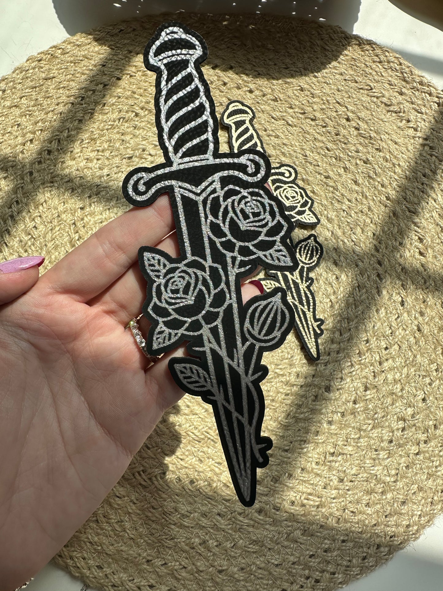 Sword Leatherette Bookmark
