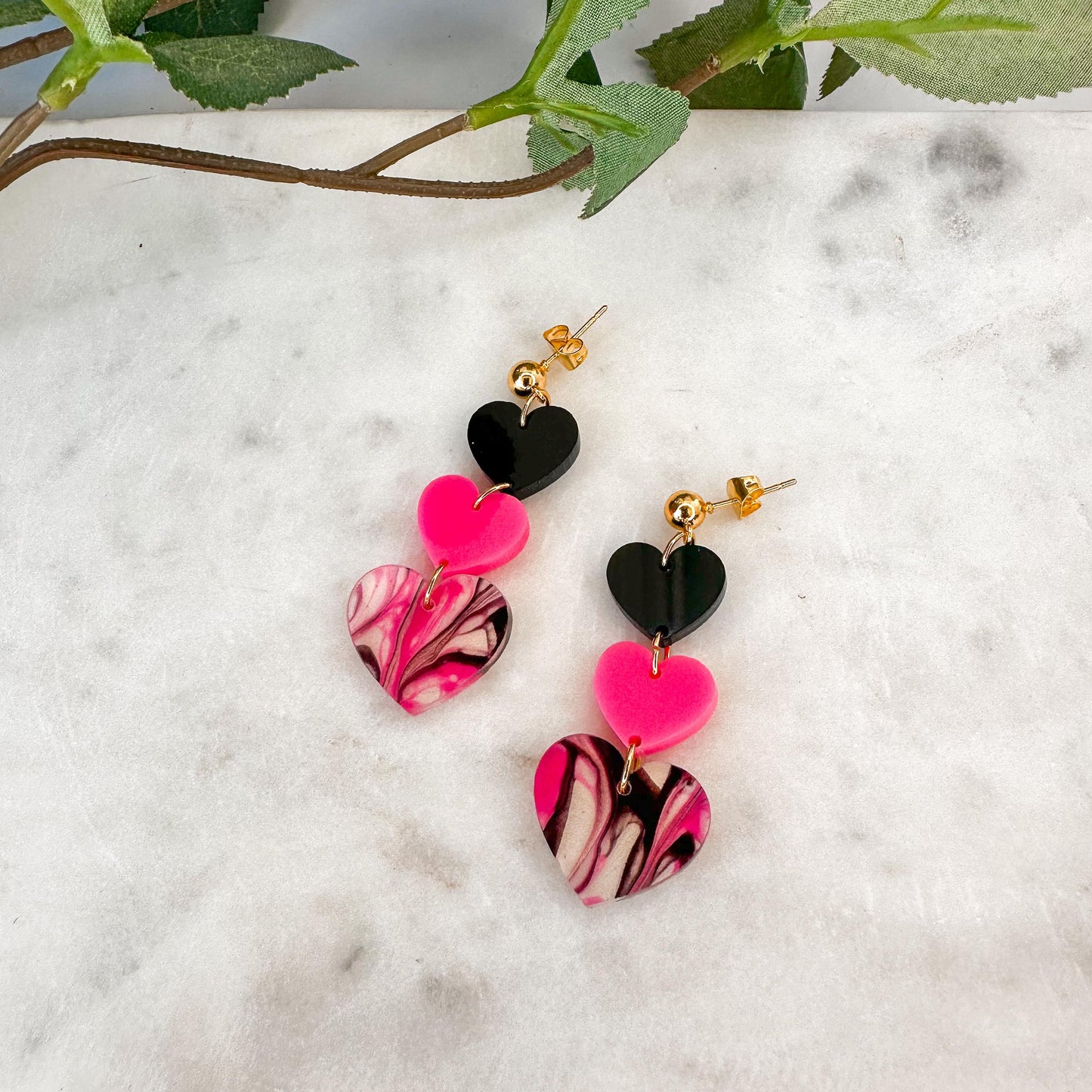 Heart Dangle Earrings