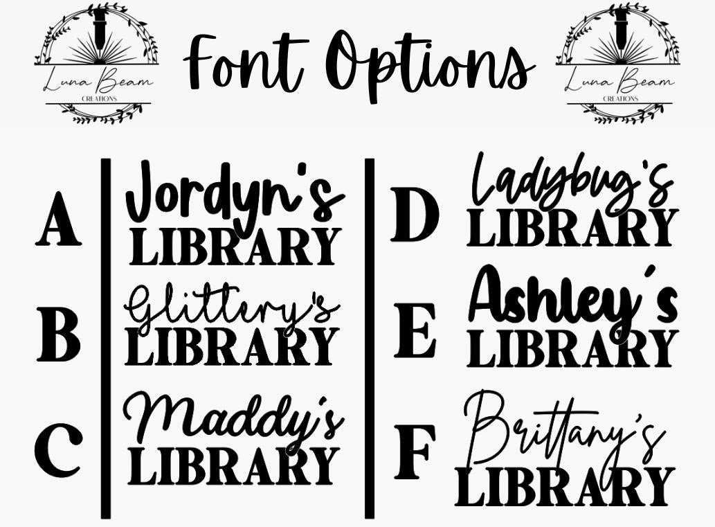 Custom Engraved Gold Dragon Library Sign