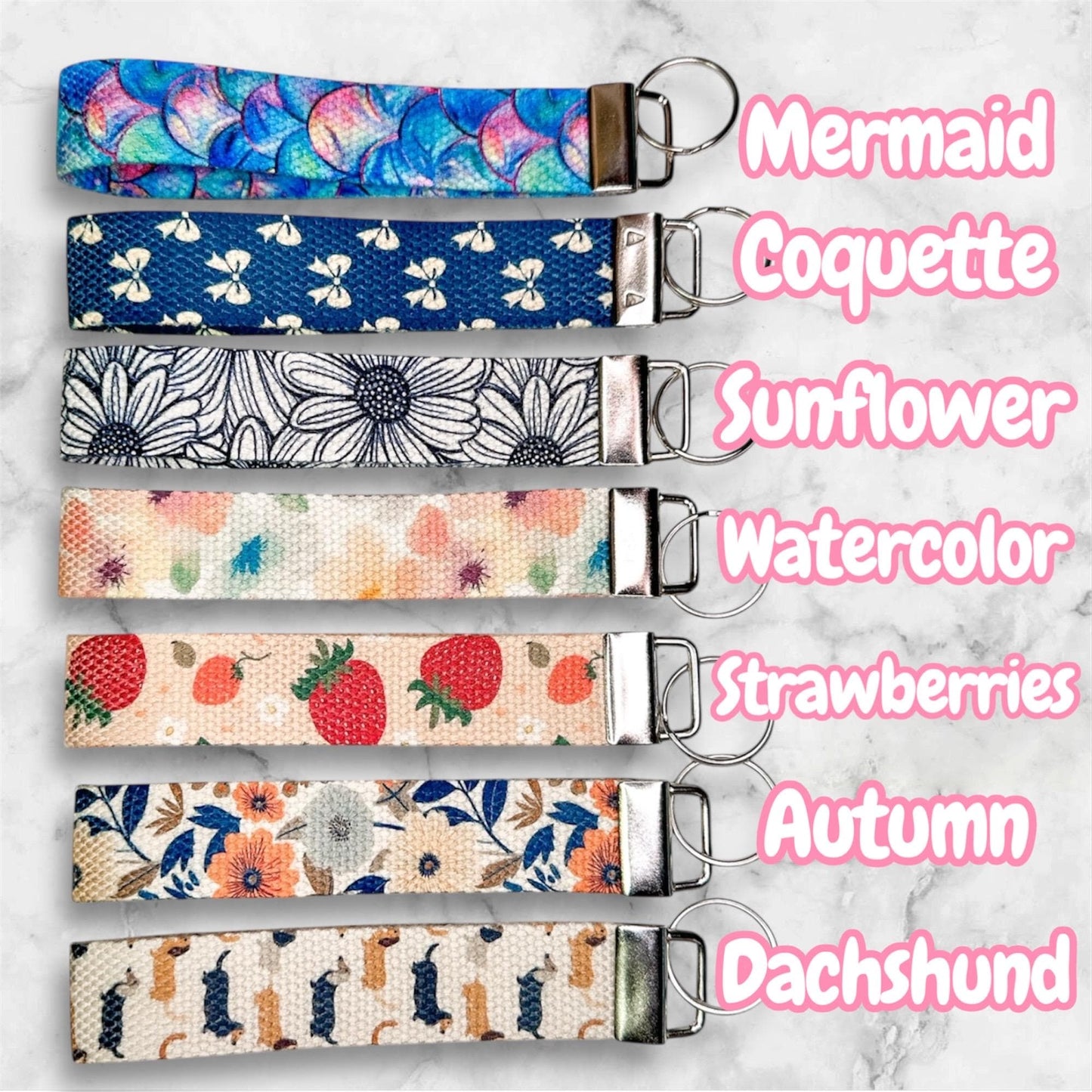 Canvas Wristlet Keychain