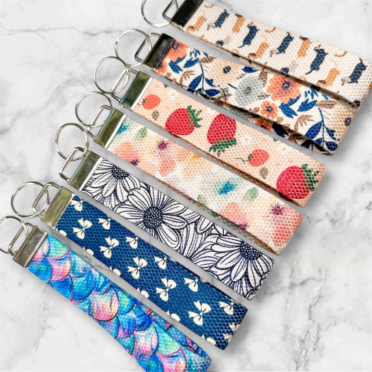 Canvas Wristlet Keychain
