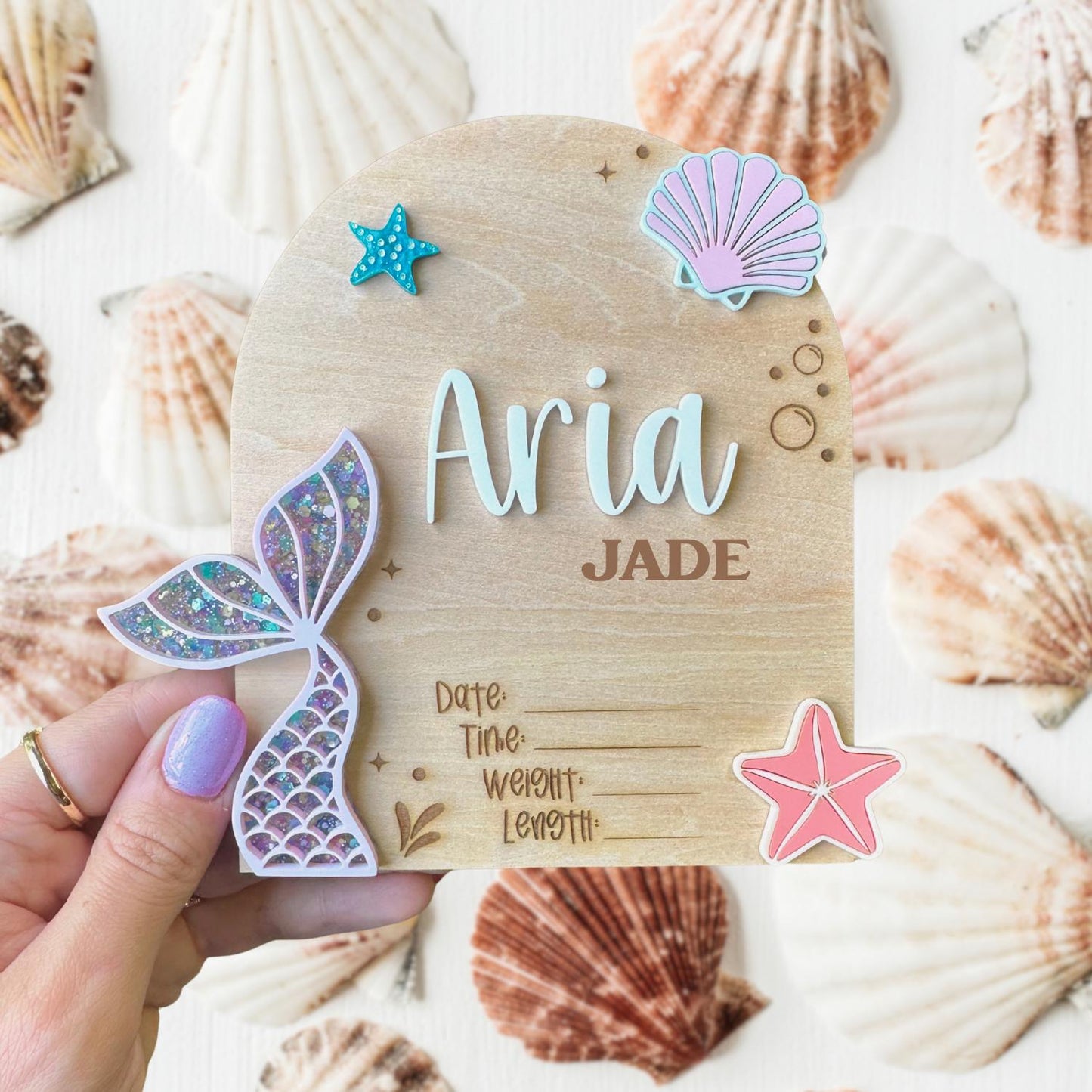 Mermaid Announcement Sign