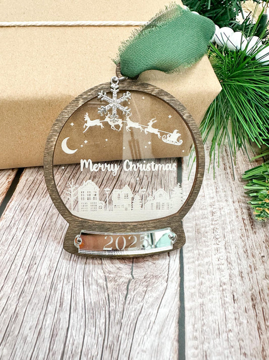 Personalized Snow Globe Christmas Ornament