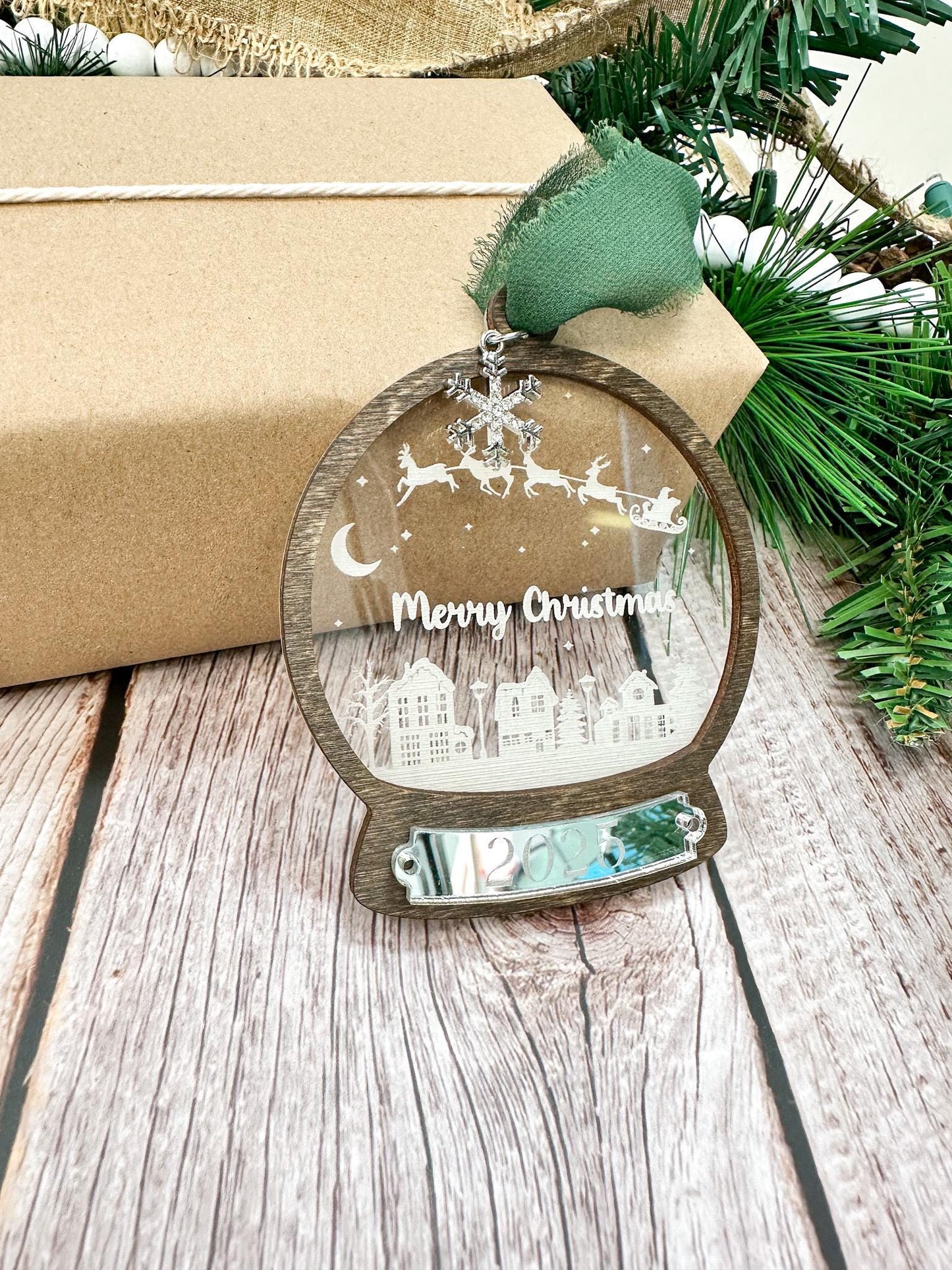 Personalized Snow Globe Christmas Ornament