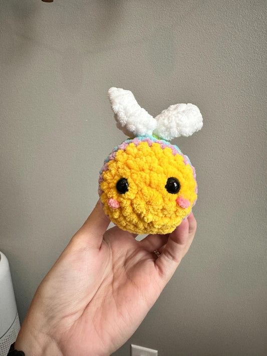 Rainbow Bee Crochet Plushie