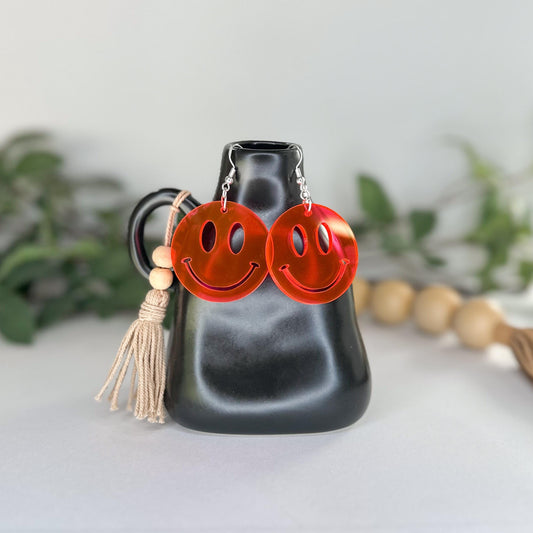 Smiley Face Dangle Earrings