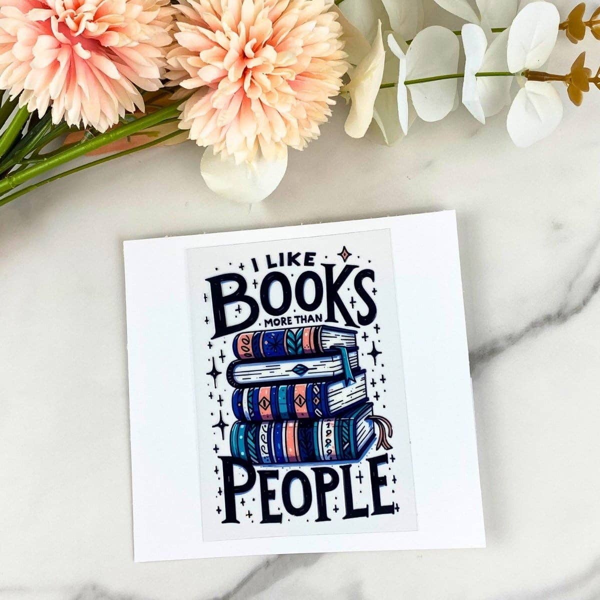 I Like Books More than People Glass