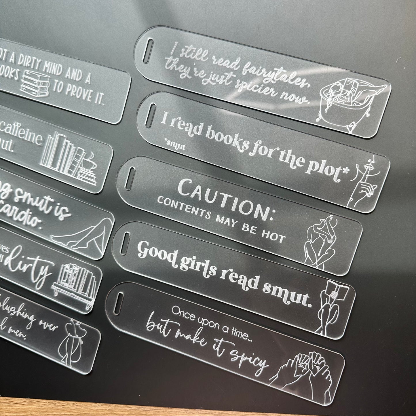 Smut Acrylic Bookmark