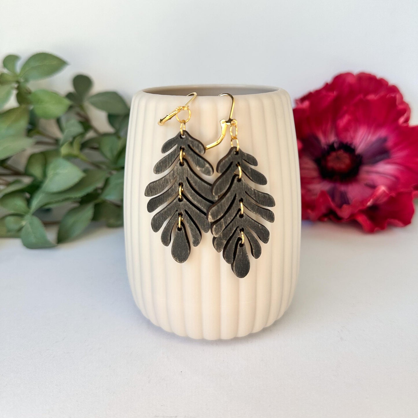 Wooden Dangle Earrings