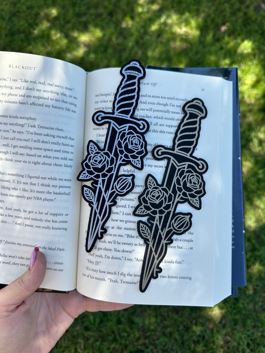 Sword Leatherette Bookmark