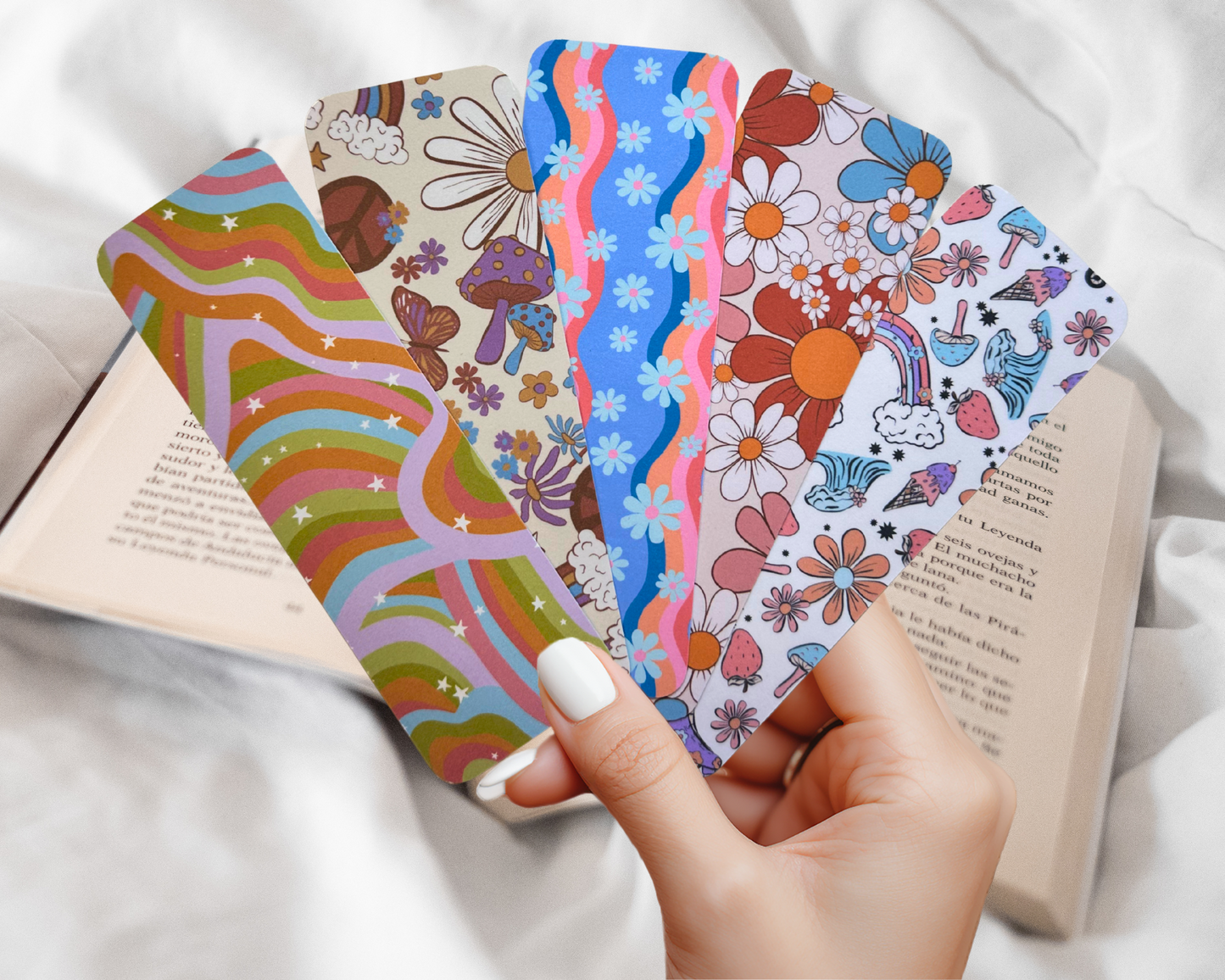 Retro Hippie Bookmarks