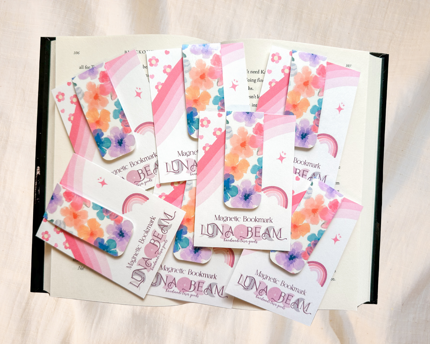 Watercolor Florals Magnetic Bookmark