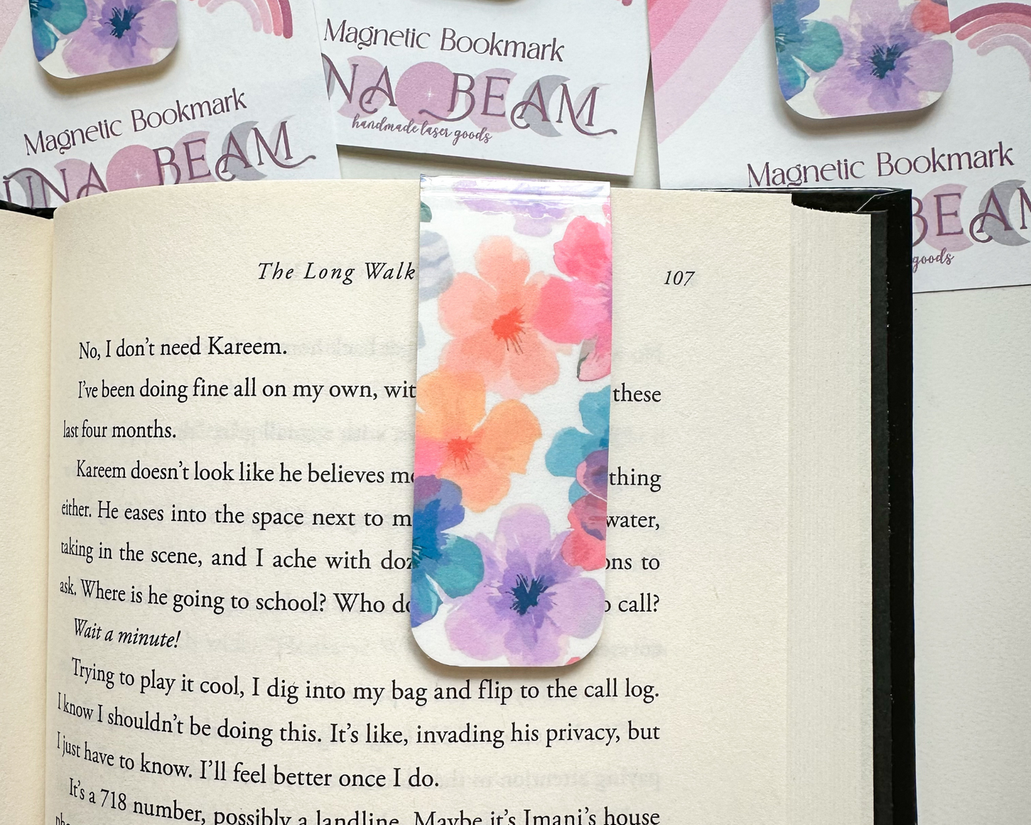 Watercolor Florals Magnetic Bookmark