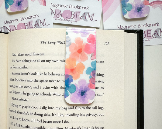 Watercolor Florals Magnetic Bookmark