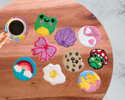 Punch Needle Mug Rugs