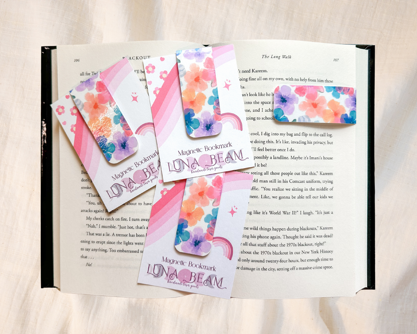 Watercolor Florals Magnetic Bookmark