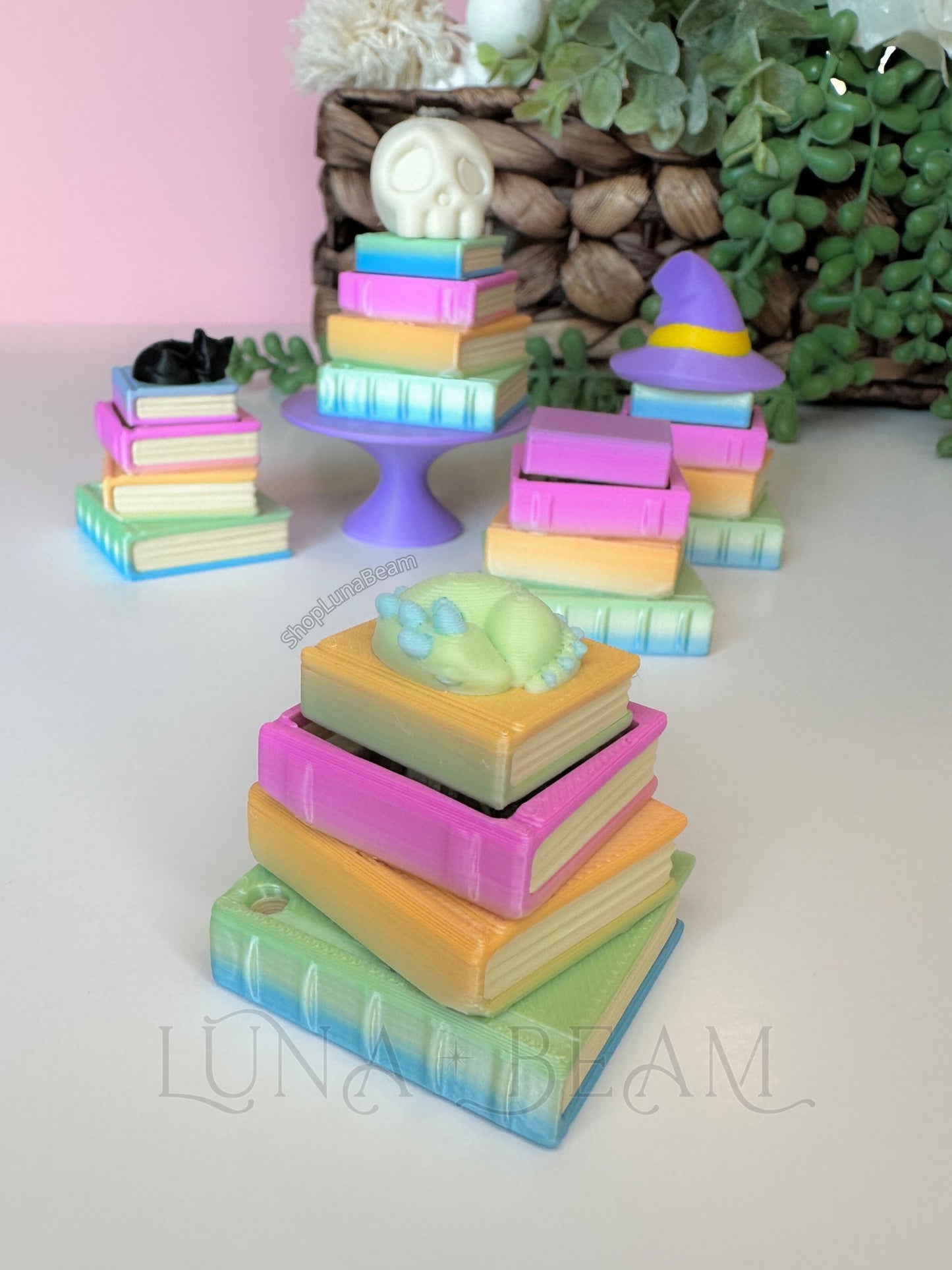 Pastel Rainbow Book Stack Clicky Fidget