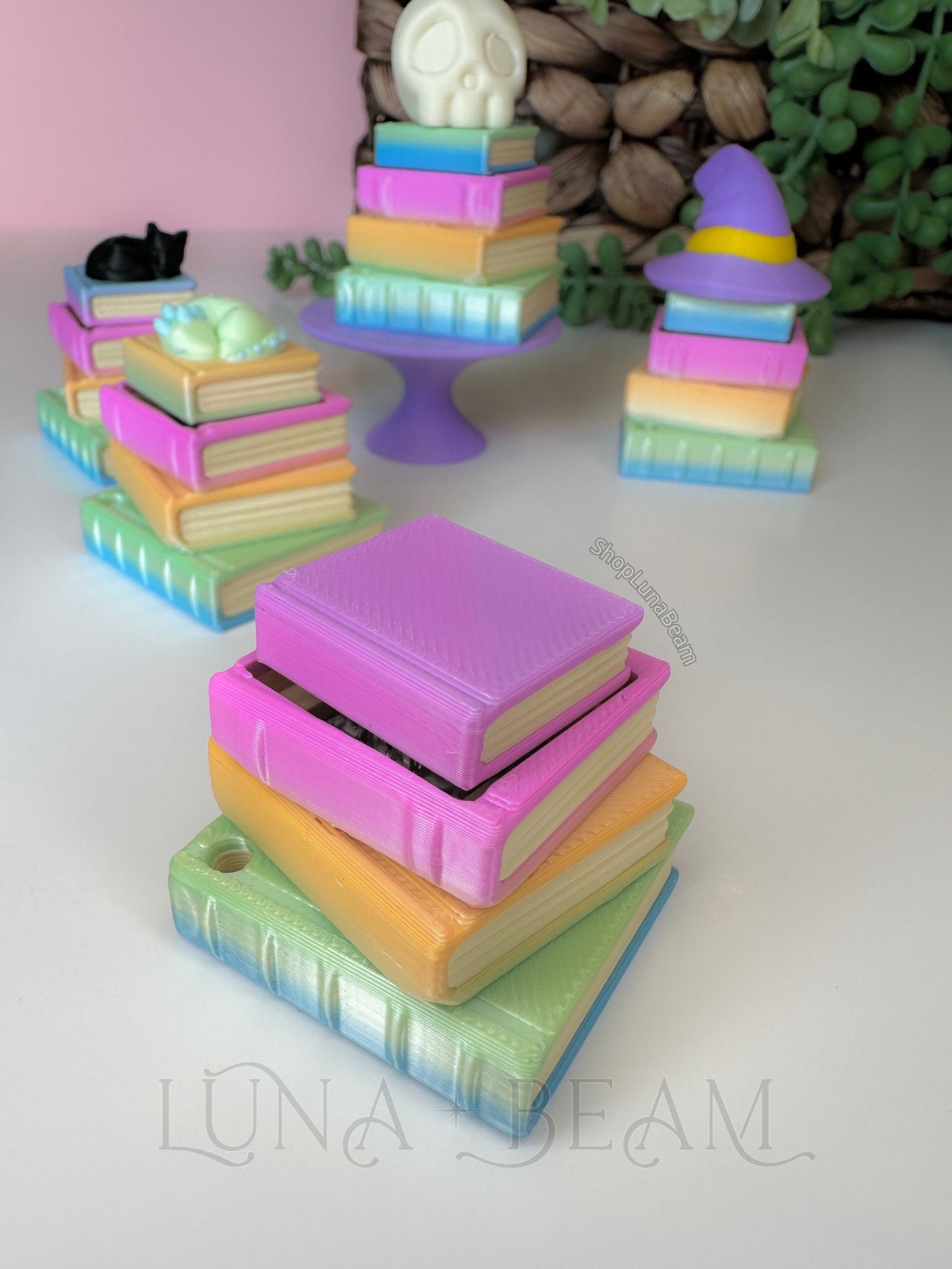Pastel Rainbow Book Stack Clicky Fidget