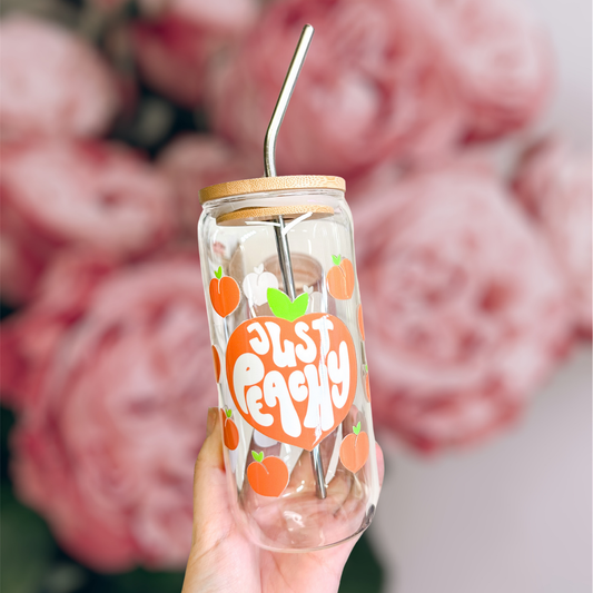 20oz Just Peachy Glass