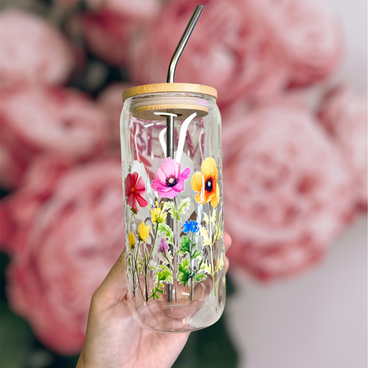 20oz Wildflowers Glass