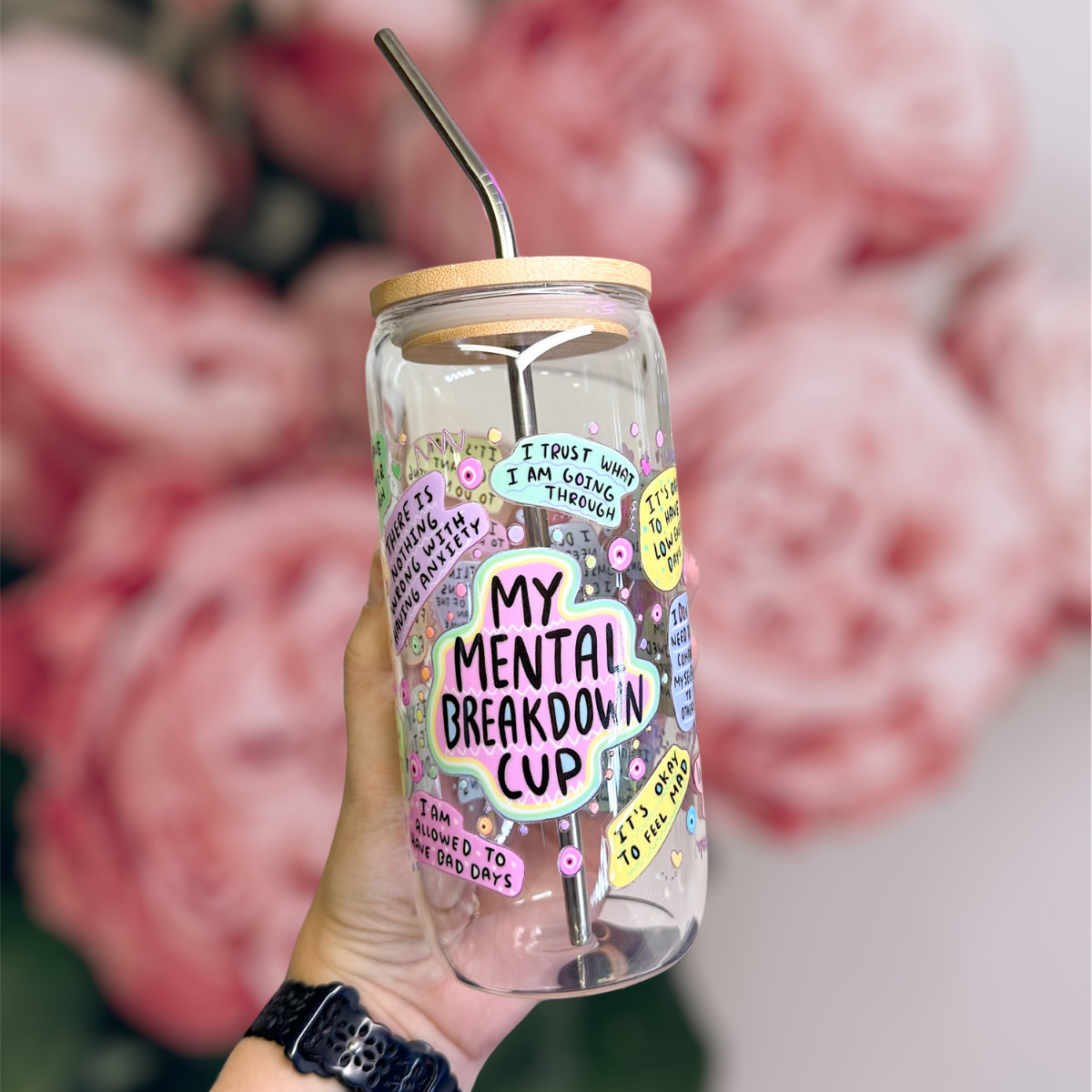 20oz Mental Breakdown Glass Cup