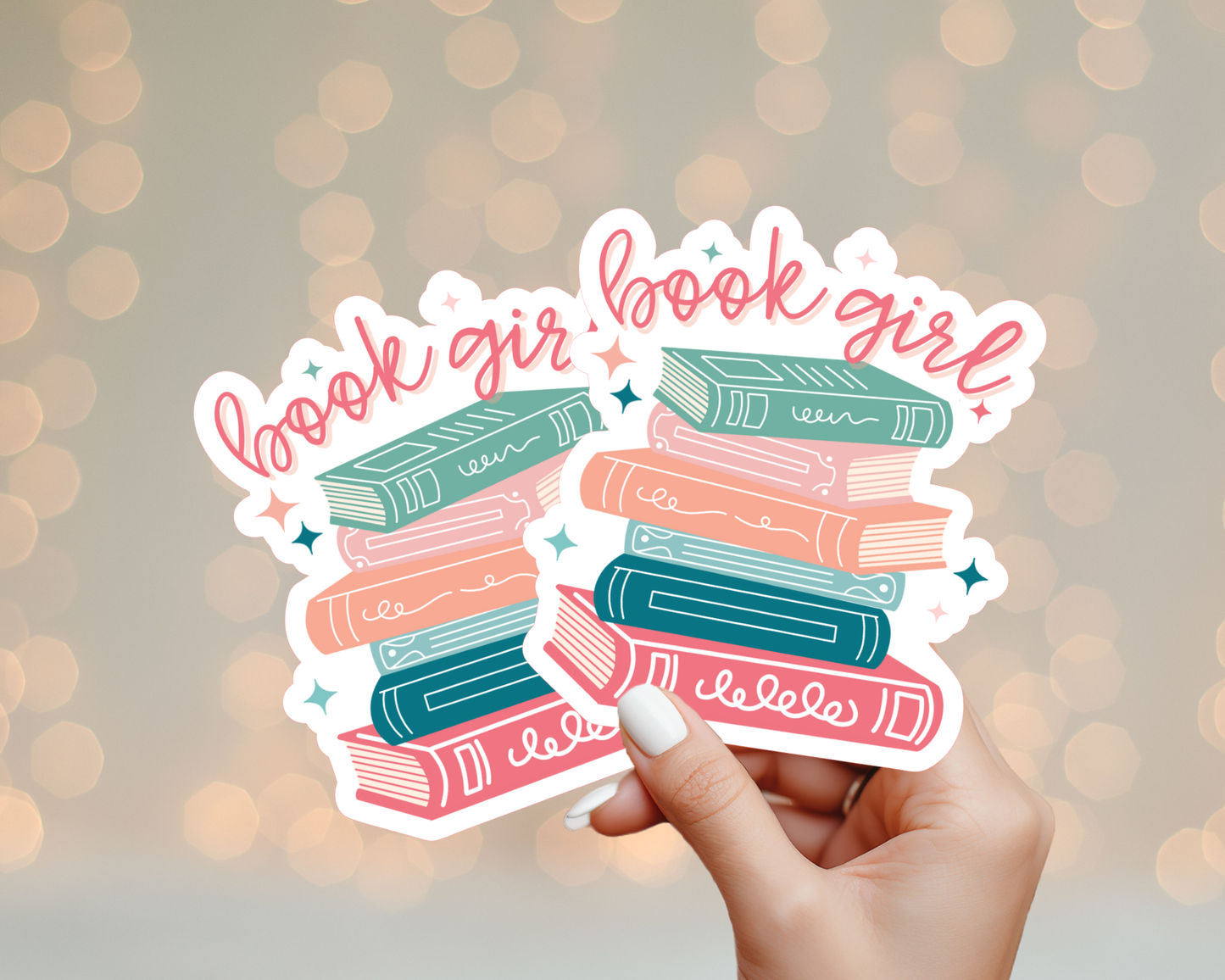 Book Girl Sticker