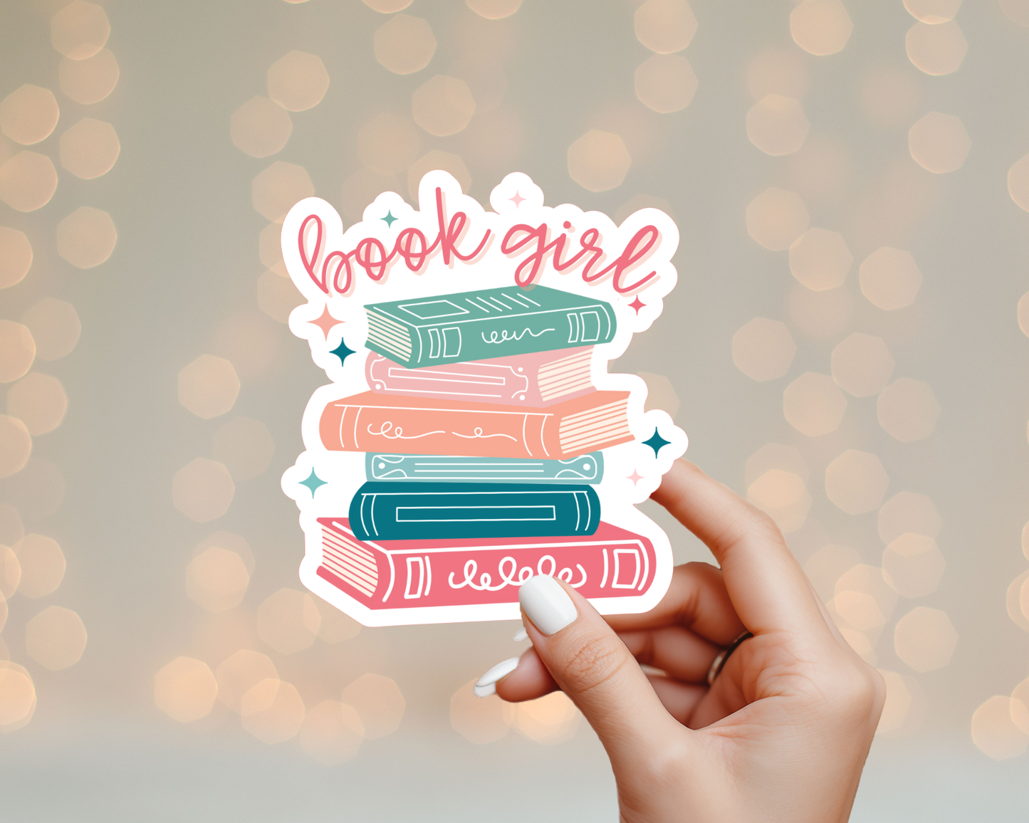 Book Girl Sticker