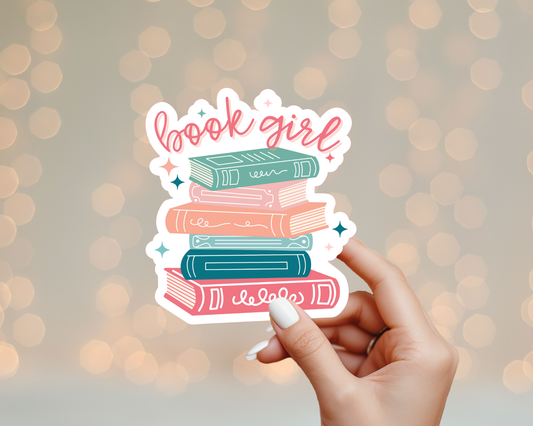 Book Girl Sticker