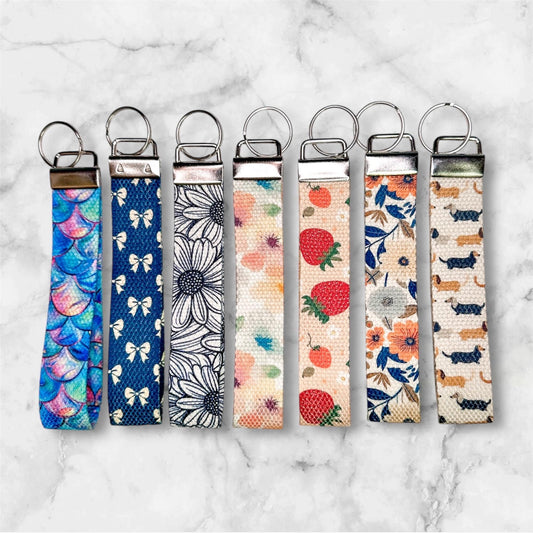 Canvas Wristlet Keychain