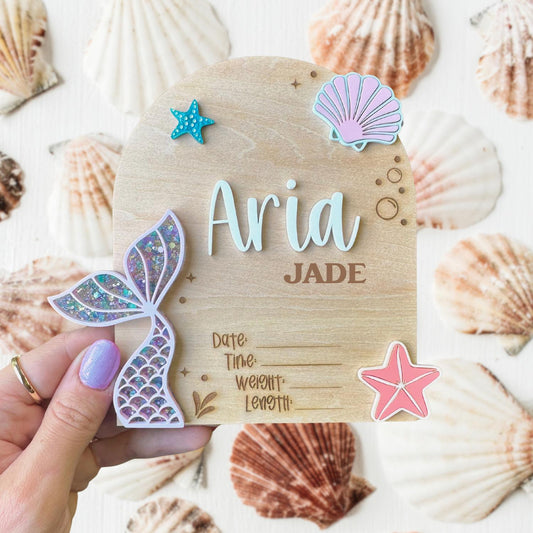 Mermaid Announcement Sign