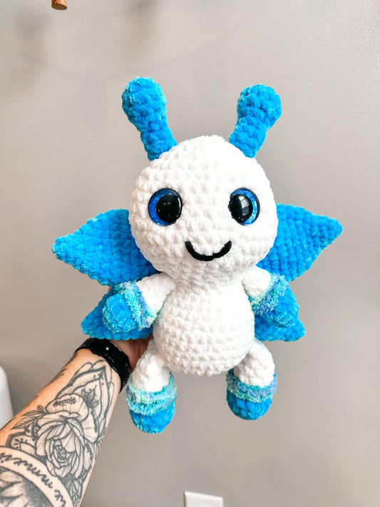 Blue & White Butterfly Crochet Plushie