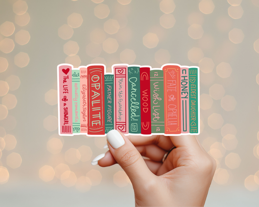 The Life Of A Showgirl Book Stack Sticker